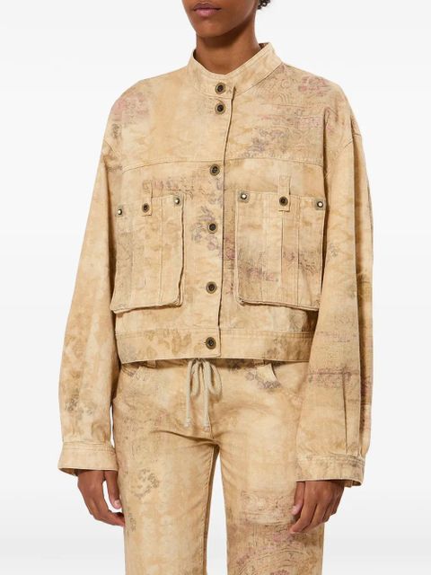 ISABEL MARANT Cyndel abstract-pattern jacket - Neutrals