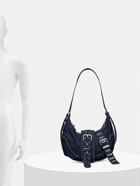 Desigual torebka jeansowa BINDELLA CA kolor granatowy 25WAXD24
