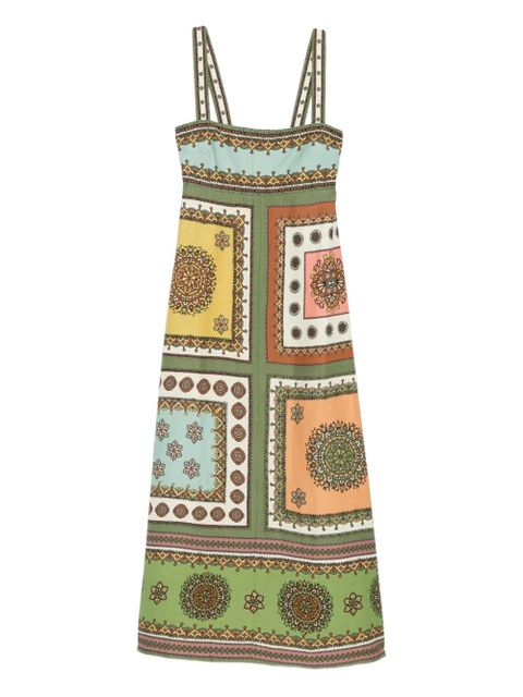 ALEMAIS Contina square-neck midi dress - Green - zdjęcie produktu nr 1