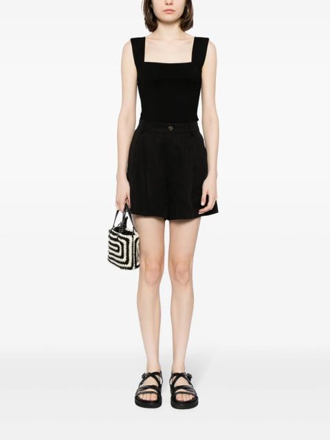 Reformation high-rise Lyocell shorts - Black