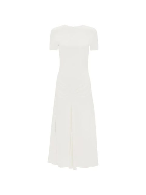 Victoria Beckham Blaire gathered midi dress - Neutrals - zdjęcie produktu nr 1