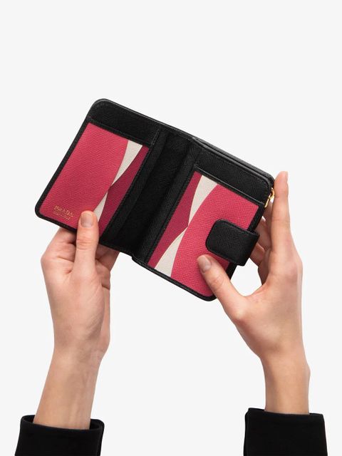 Prada Saffiano leather bi-fold wallet - Black