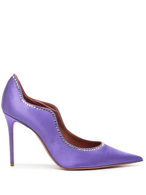 Amina Muaddi Romy pointed-toe pumps - Purple - zdjęcie produktu nr 1