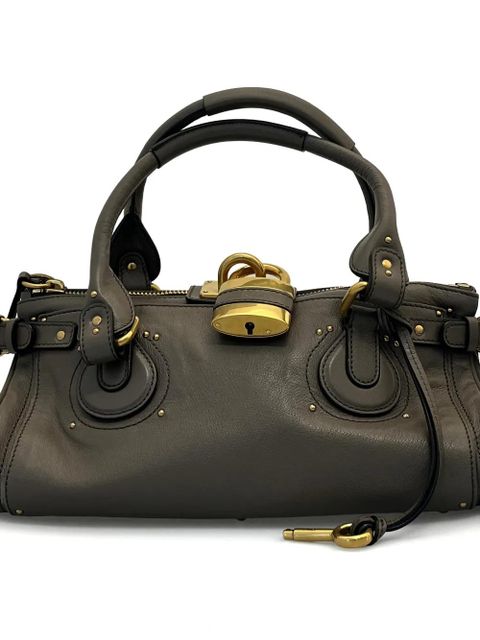 Chloé Lock Detail Shoulder Bag - Green - zdjęcie produktu nr 2