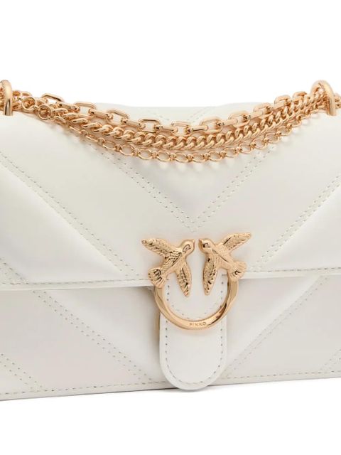 PINKO mini Love Bag One quilted shoulder bag - White