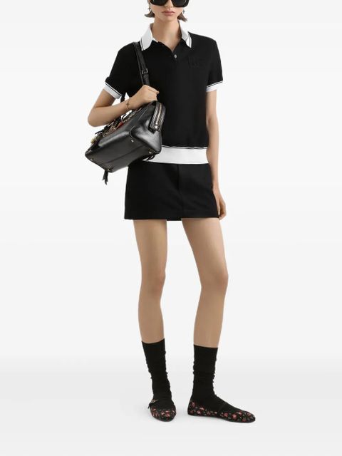 Dolce & Gabbana embrodiered-logo polo top - Black - zdjęcie produktu nr 2