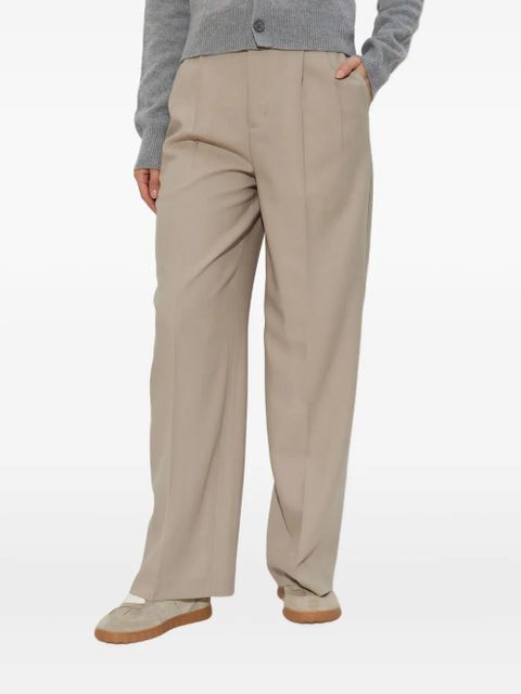 AMI Paris pleated buckle-fastening trousers - Neutrals