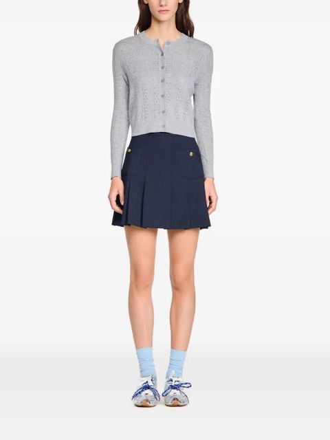 SANDRO buttoned knitted cardigan - Grey - zdjęcie produktu nr 2