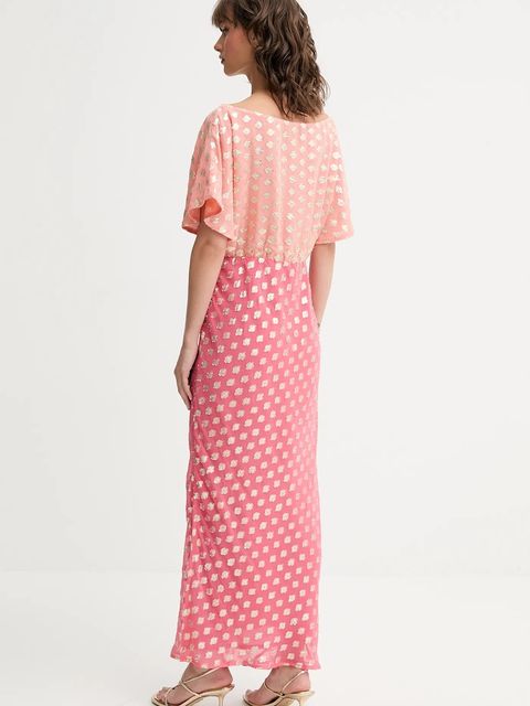 Never Fully Dressed sukienka kolor różowy maxi prosta NFDDR2090 - zdjęcie produktu nr 2