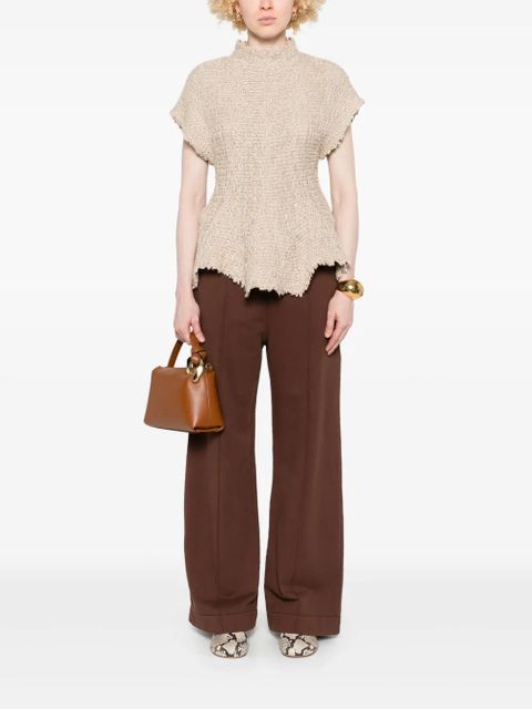 JW Anderson gathered-waist track pants - Brown