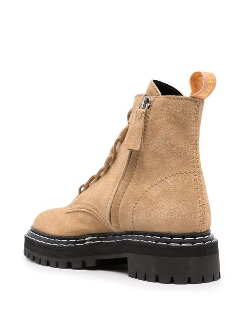 Proenza Schouler lug-sole combat boots - Neutrals