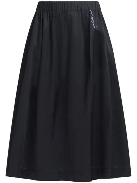 Marni logo-embroidered midi skirt - Black - zdjęcie produktu nr 1