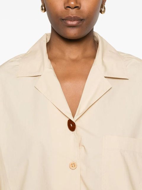 Nanushka patch-pocket cotton shirt - Neutrals