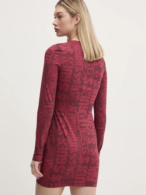 Guess Originals sukienka kolor czerwony mini dopasowana W5RK78 K1D80