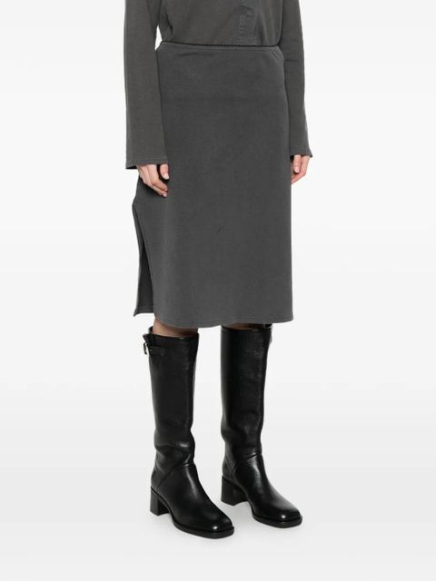 OUR LEGACY Picnic scalloped-trim midi skirt - Grey