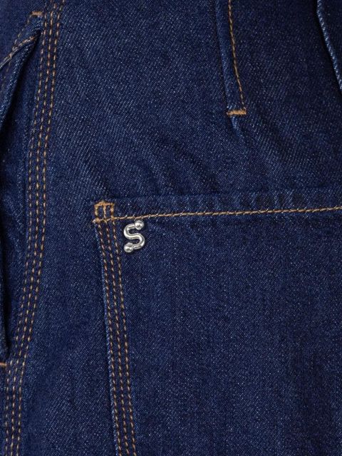 Sportmax high-waisted seamed jeans - Blue