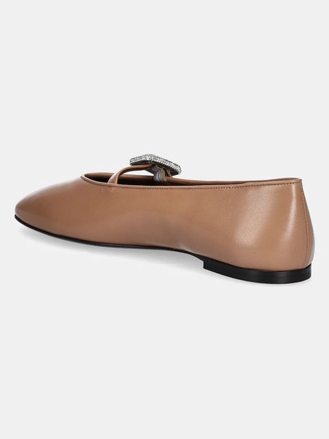 Giuseppe Zanotti baleriny skórzane Amanda kolor beżowy E560012.002 - zdjęcie produktu nr 2