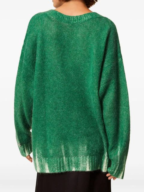 TWINSET V-neck print sweater - Green