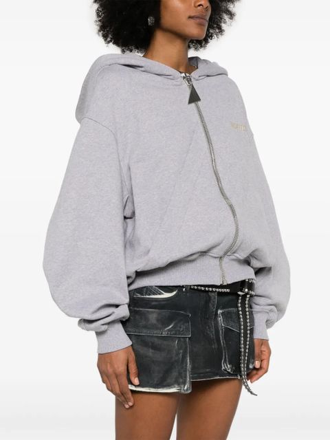 The Attico raised-logo hoodie - Grey - zdjęcie produktu nr 2