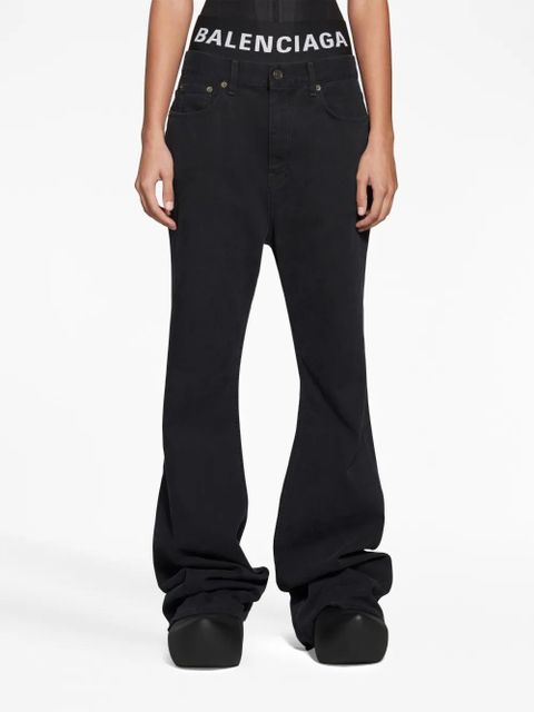 Balenciaga low-rise flared jeans - Black