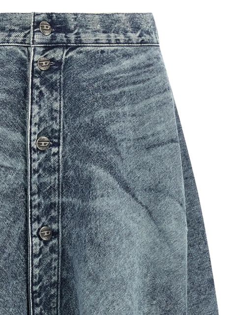 Diesel stone-washed denim skirt - Blue