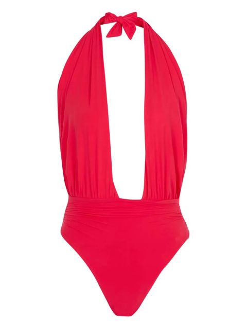 Balmain halterneck swimsuit - Red - zdjęcie produktu nr 1