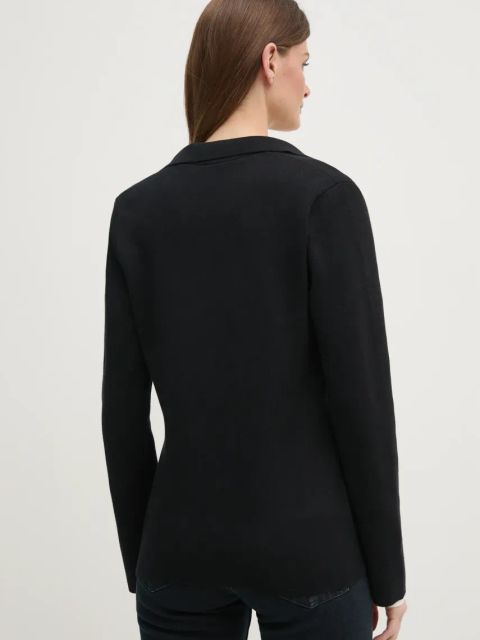 Sisley marynarka kolor czarny jednorzędowa gładka 1194M602H