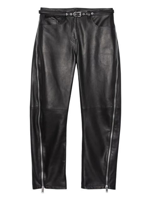 3.1 Phillip Lim zip-detail leather trousers - Black - zdjęcie produktu nr 1