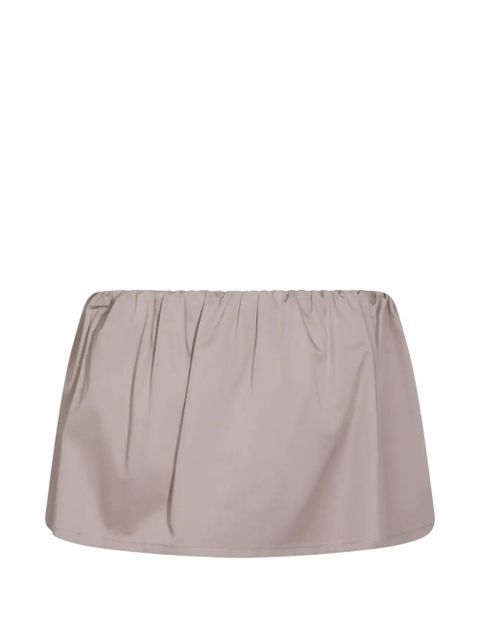 Miu Miu logo elasticated mini skirt - Neutrals - zdjęcie produktu nr 2