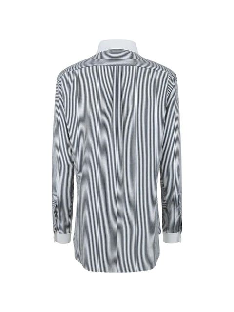 TOM FORD striped contrasting silk shirt - Blue - zdjęcie produktu nr 2