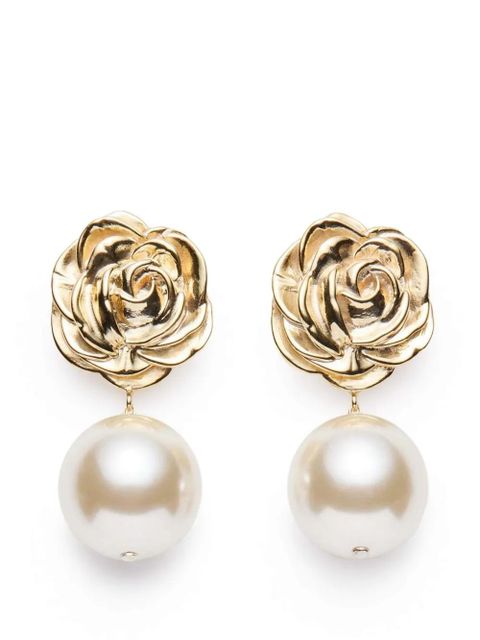 Magda Butrym rose-detail drop earrings - Gold - zdjęcie produktu nr 2