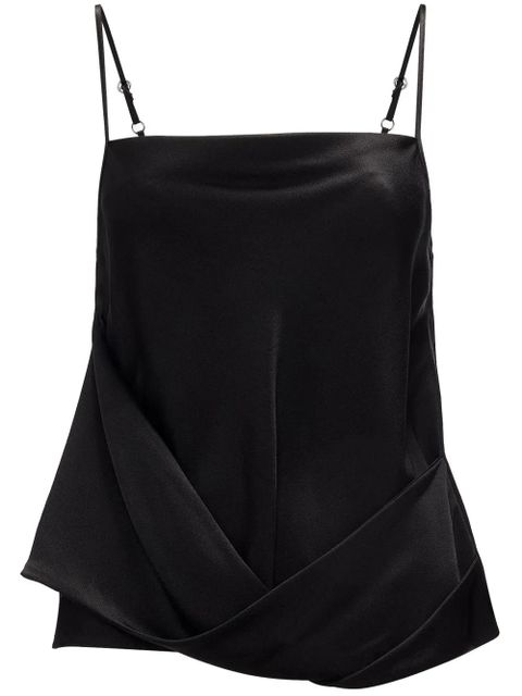 JW Anderson draped satin tank top - Black - zdjęcie produktu nr 1