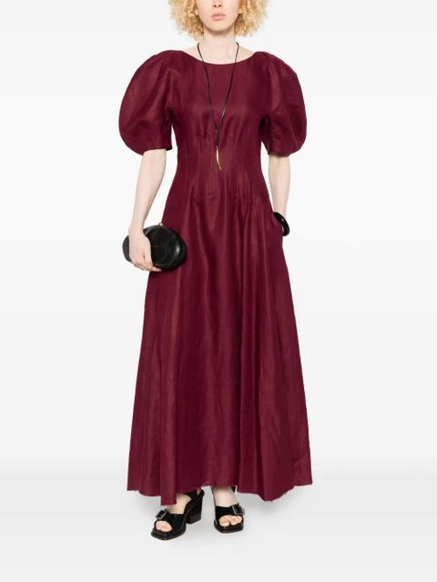 Gabriela Hearst puff-sleeve maxi dress - Red - zdjęcie produktu nr 2
