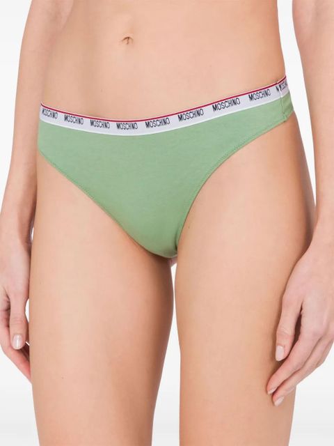 Moschino logo-waistband briefs (pack of three) - Pink