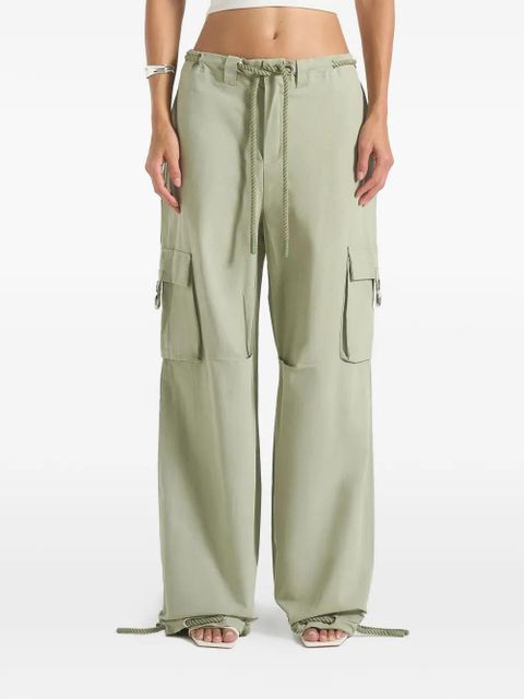 Manière De Voir Rosa tie cargo trousers - Green