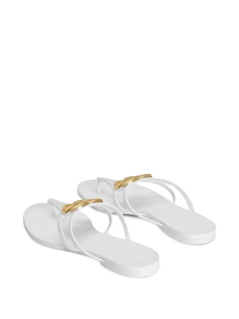 Dolce & Gabbana logo-appliqué slides - Neutrals