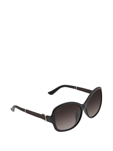 Ferragamo full rim oval-frame sunglasses - Black - zdjęcie produktu nr 2