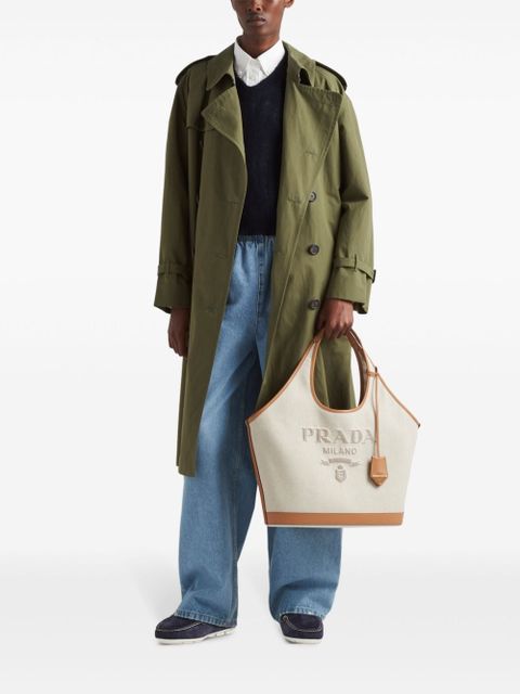 Prada triangle-logo mid-rise loose-fit jeans - Blue