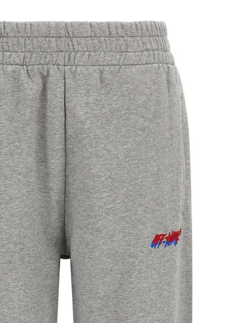 Off-White logo-embroidery track pants - Grey