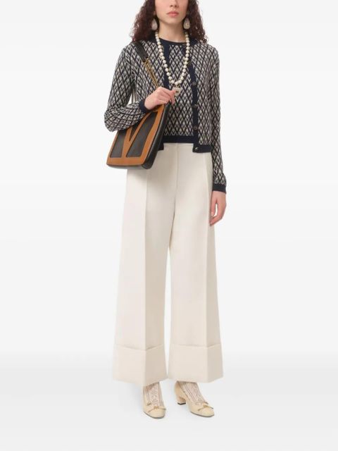 Valentino Garavani Toute La V jacquard cardigan - Blue