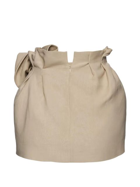 Magda Butrym linen flower-detail mini skirt - Neutrals - zdjęcie produktu nr 2