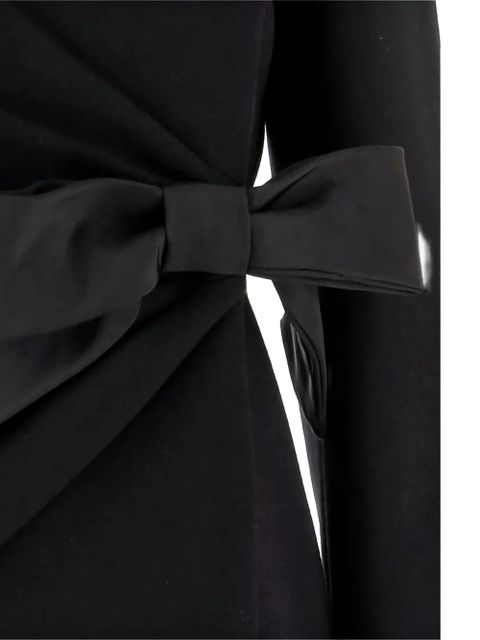 Valentino Garavani bow-detail wool-blend coat - Black - zdjęcie produktu nr 2