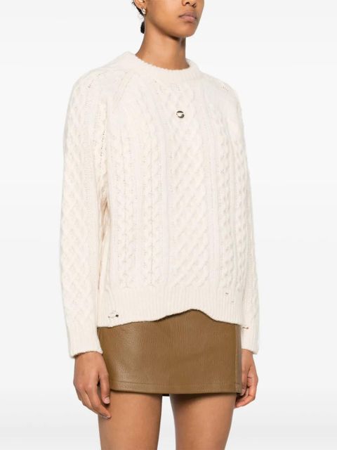 Coperni Aran-knit sweater - Neutrals