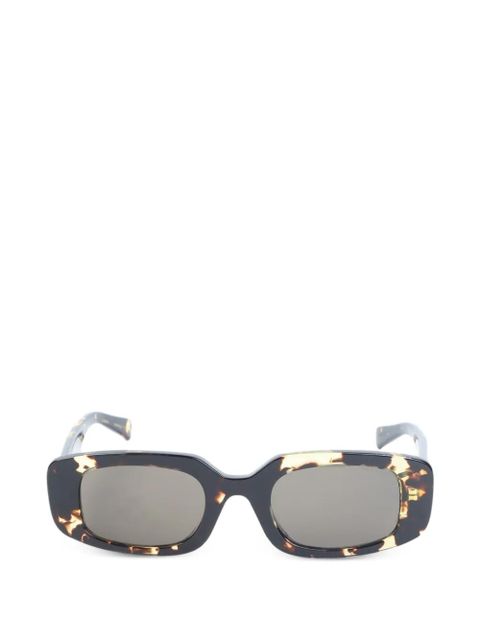 Bvlgari Tubogas rectangle-frame sunglasses - Brown - zdjęcie produktu nr 1