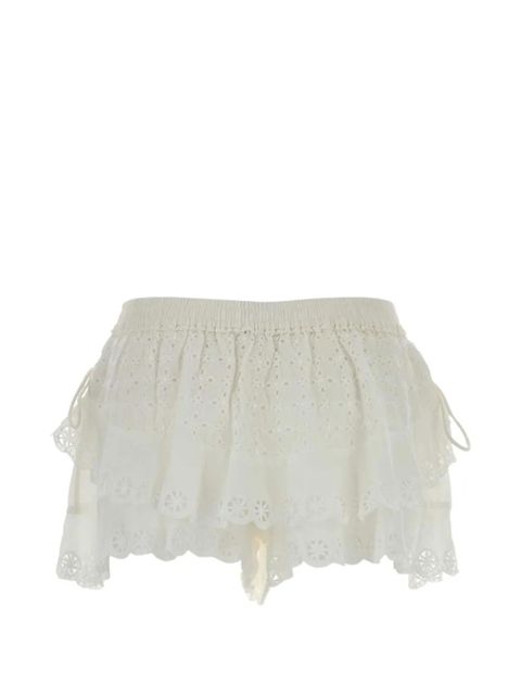 ISABEL MARANT ruffled mini skirt - White - zdjęcie produktu nr 2