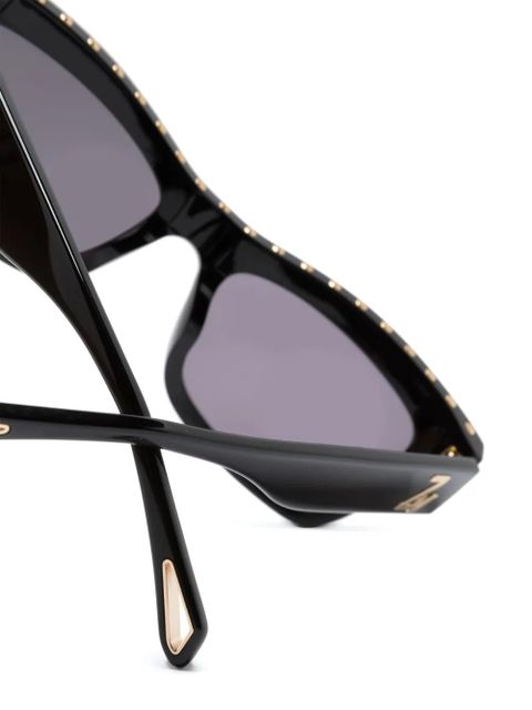Zadig&Voltaire stud-embellished logo sunglasses - Black
