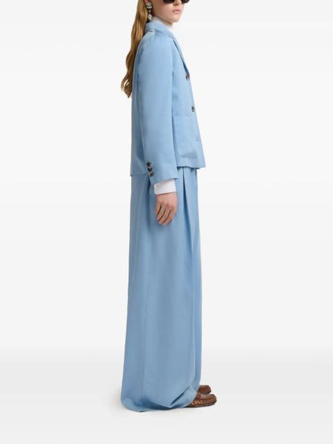 Marni patch-pocket single-breasted jacket - Blue