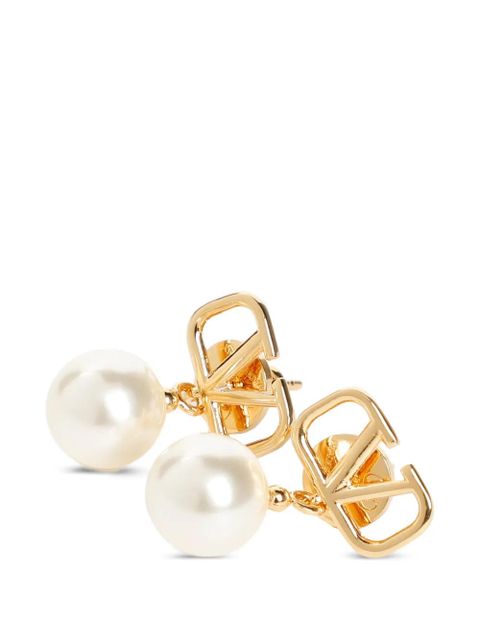 Valentino Garavani logo earrings - Gold