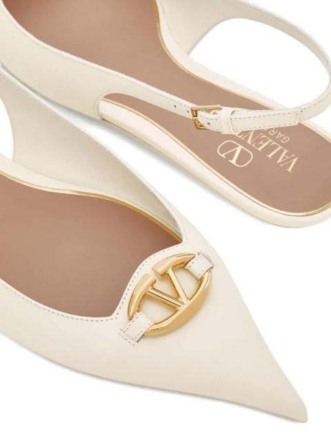Valentino Garavani 20mm VLogo The Bold Edition slingback pumps - White