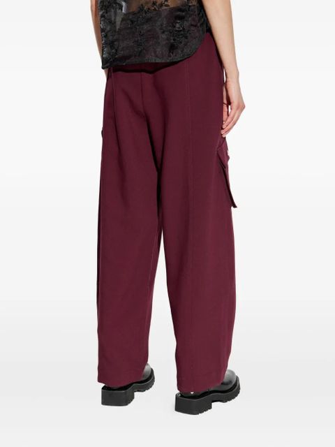 GANNI elasticated-waistband jeans - Red